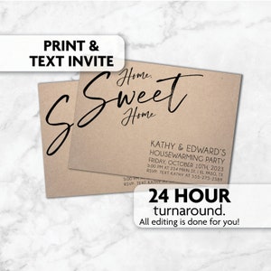 Home Sweet Home | Housewarming Invitation | Print, Text or Email Invite