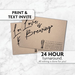 Love is Brewing Shower Invitations | Print, Text or Email Invite
