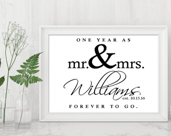 One Year Anniversary | Printable Sign