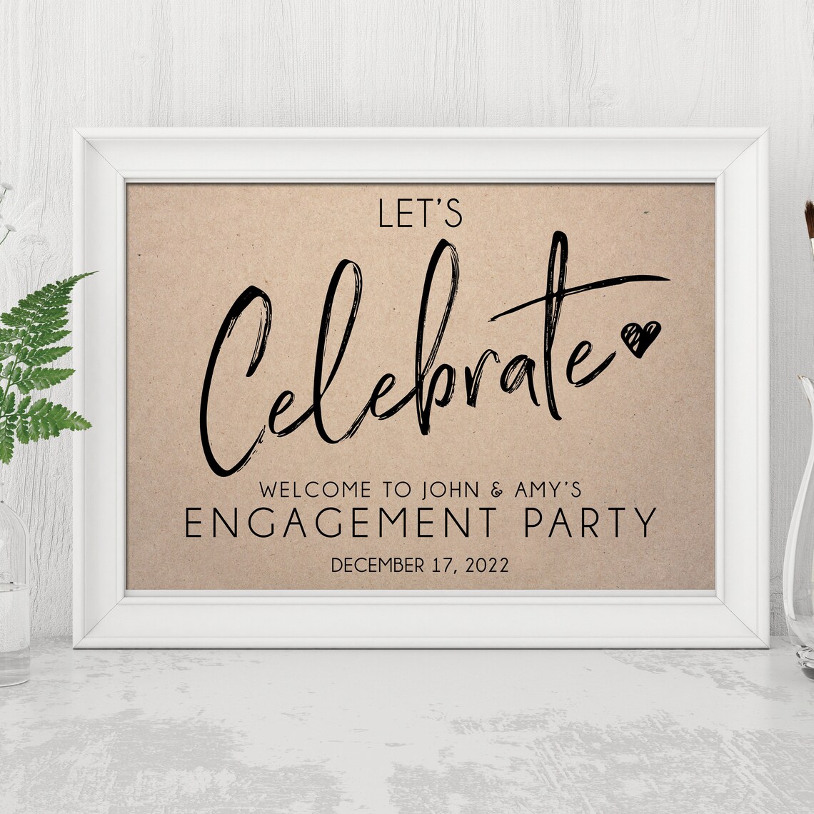 Let's Celebrate Sign Sign Wedding Engagement