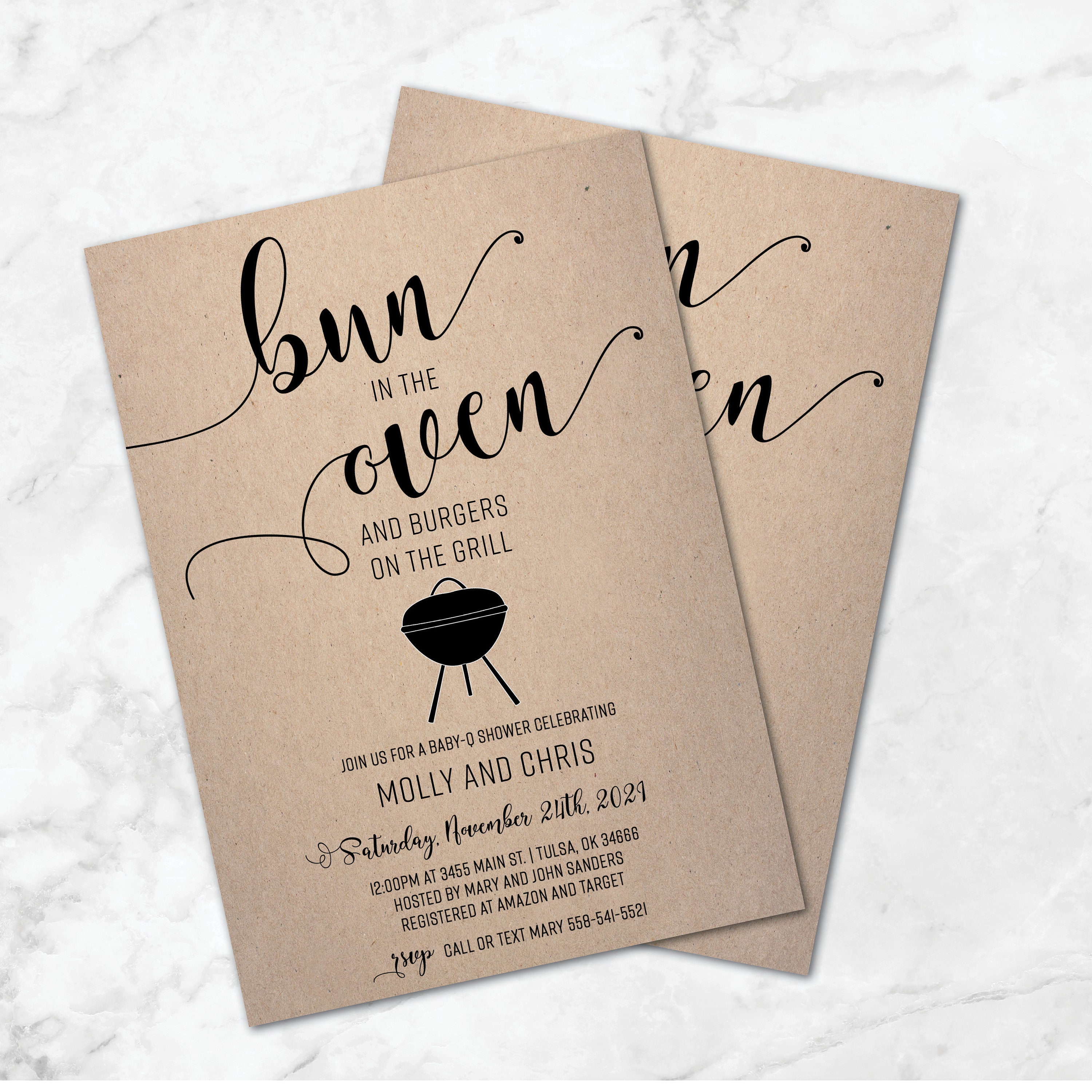 bbq coed baby shower baby q burgers on the grill Bun in the oven invite baby shower invite couple/'s shower baby barbecue baby bbq