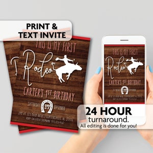 Cowboy Birthday Invitation | ANY Age | Print, Text or Email Invite