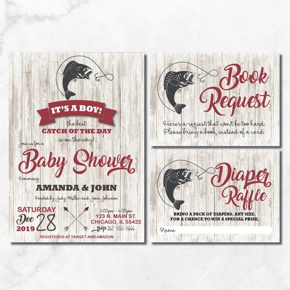 fishing baby shower invitations