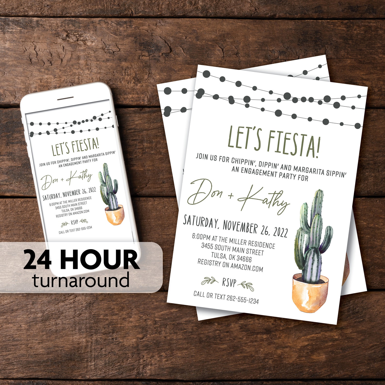 Let's Fiesta Engagement Party Invitations Etsy