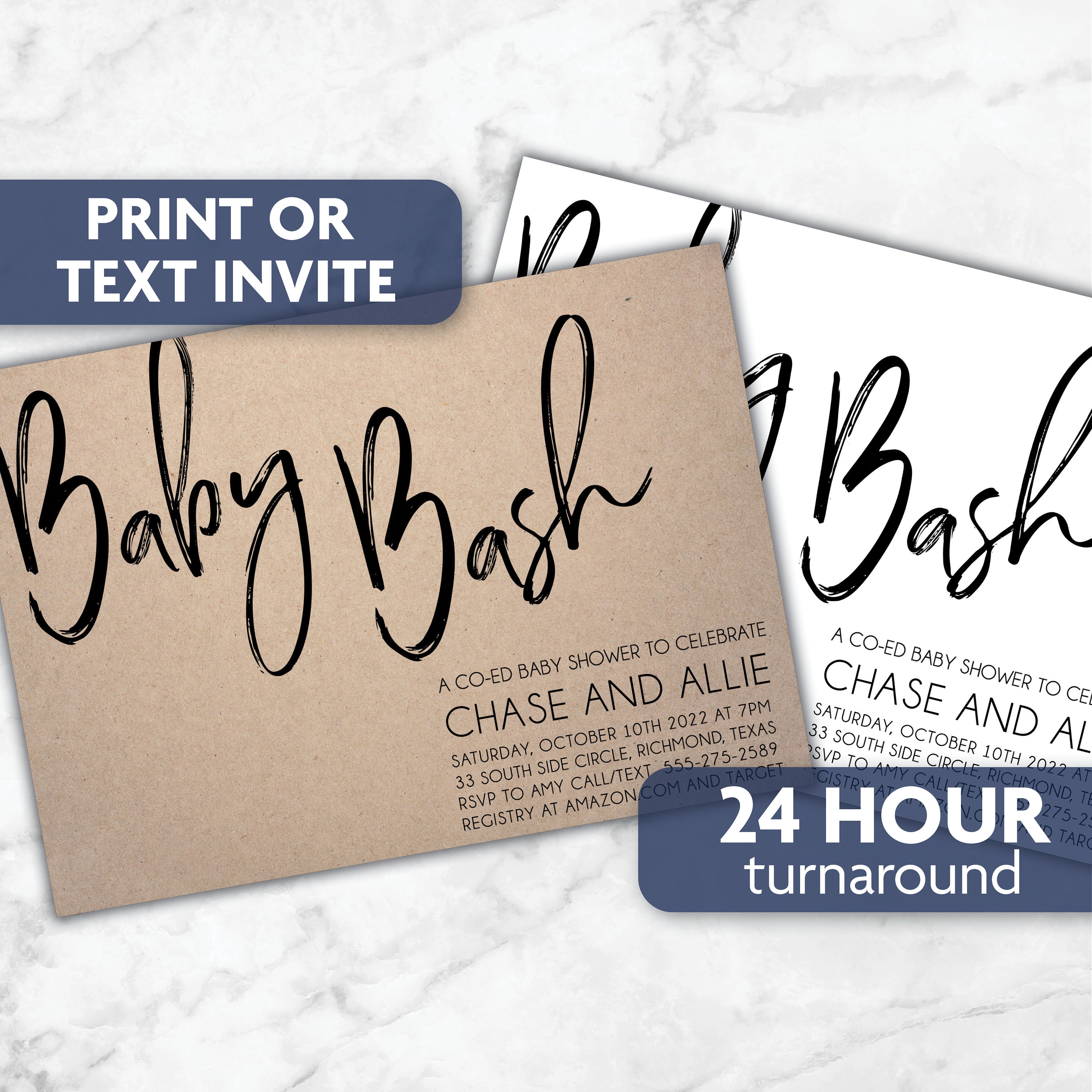 Baby Bash Shower Invitation Diaper Raffle Book Card Etsy 日本