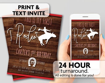 Cowboy Birthday Invitation | ANY Age | Print, Text or Email Invite