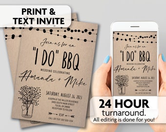 I Do BBQ Wedding Invitation - Etsy