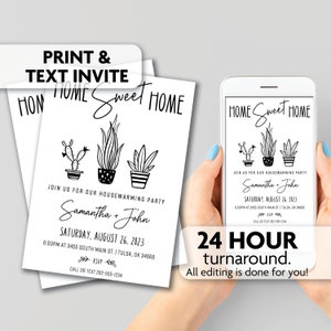Home Sweet Home Housewarming Invitation | Print, Text or Email Invite