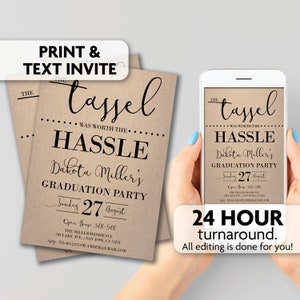 Graduation Party Invitation | Print, Text or Email Invite | Class of 2023