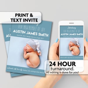 Birth Announcement | Newborn | | Print, Text or Email