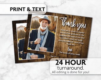 Memorial Thank You Card | Print, Text or Email