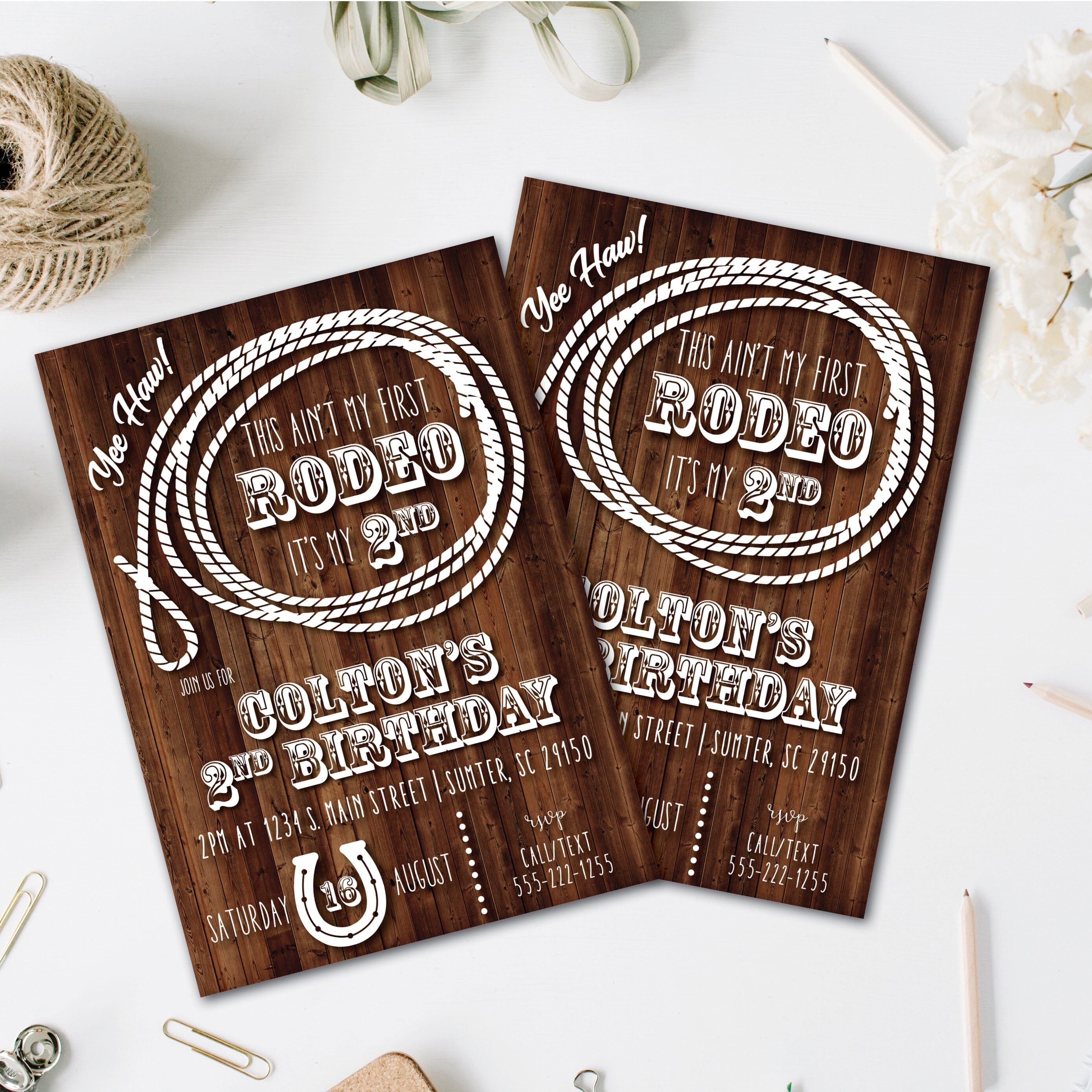 Invitación de cumpleaños vaquero / Ain't First Rodeo - Etsy