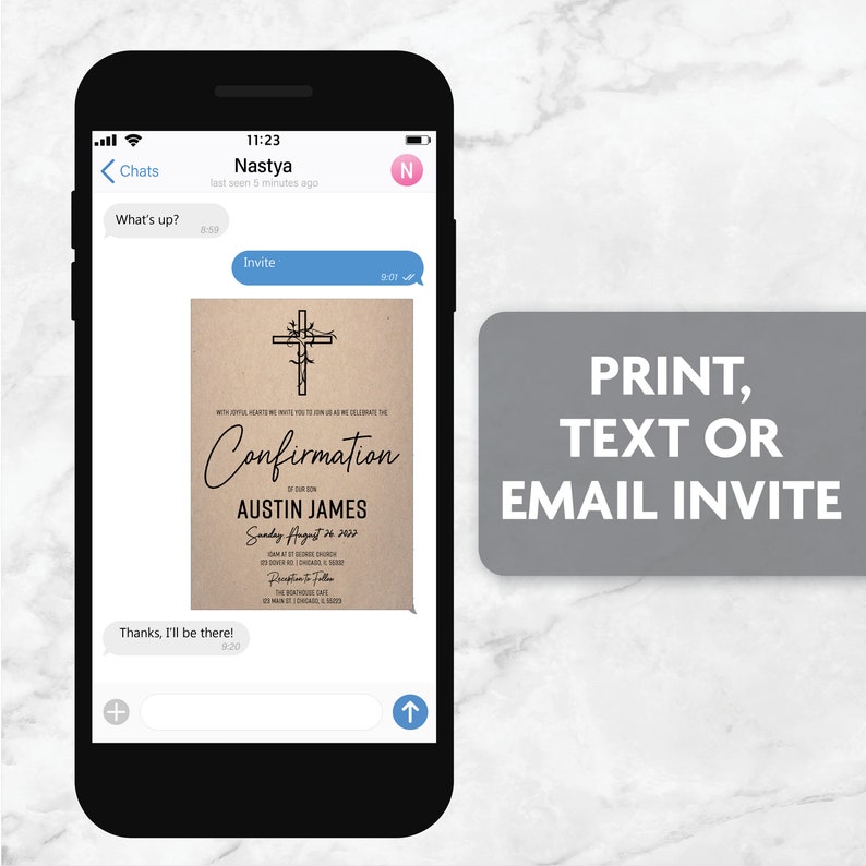 Confirmation Invitation | Print, Text or Email Invite - Etsy