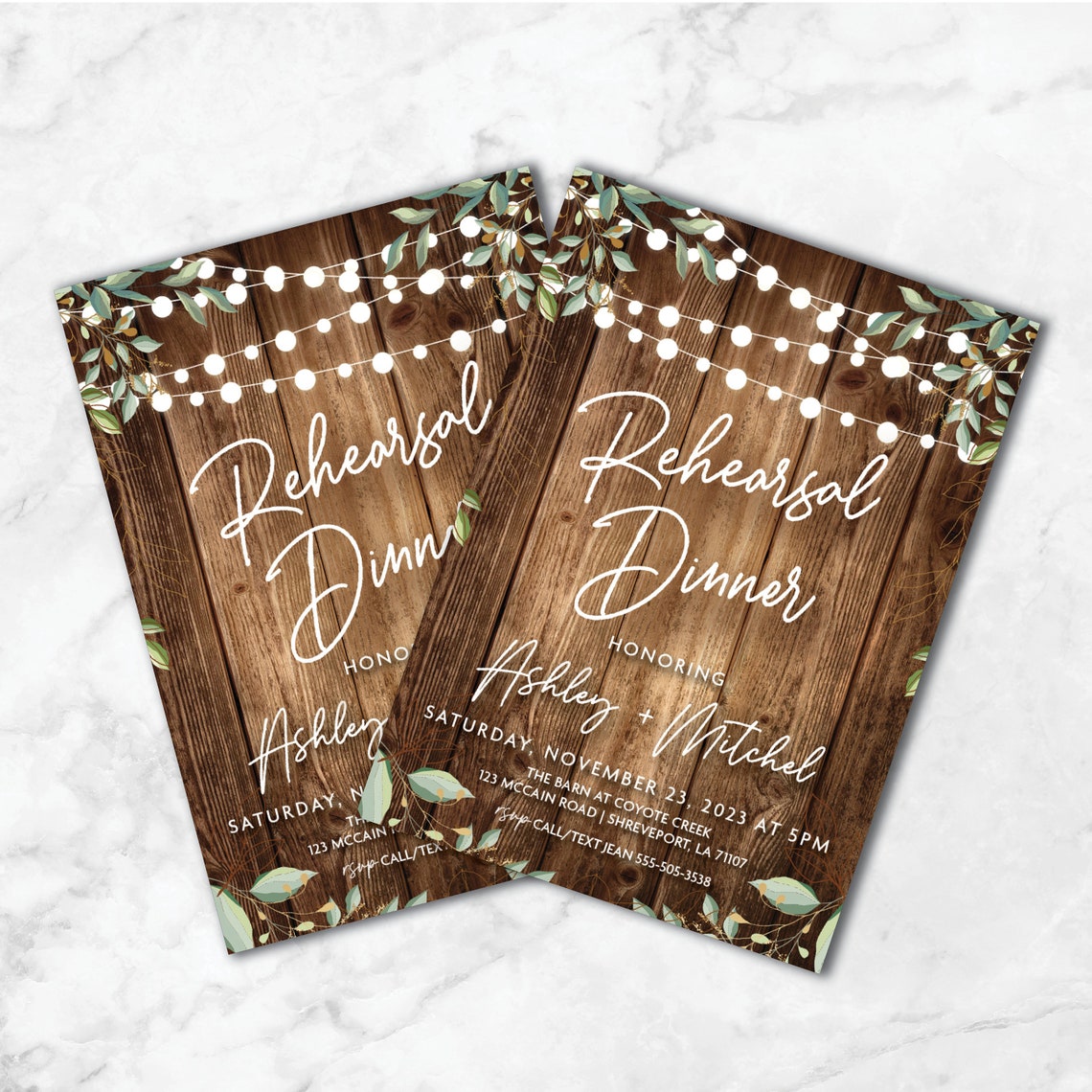 Rustic Rehearsal Dinner Invitation | Print, Text or Email Invite - Etsy