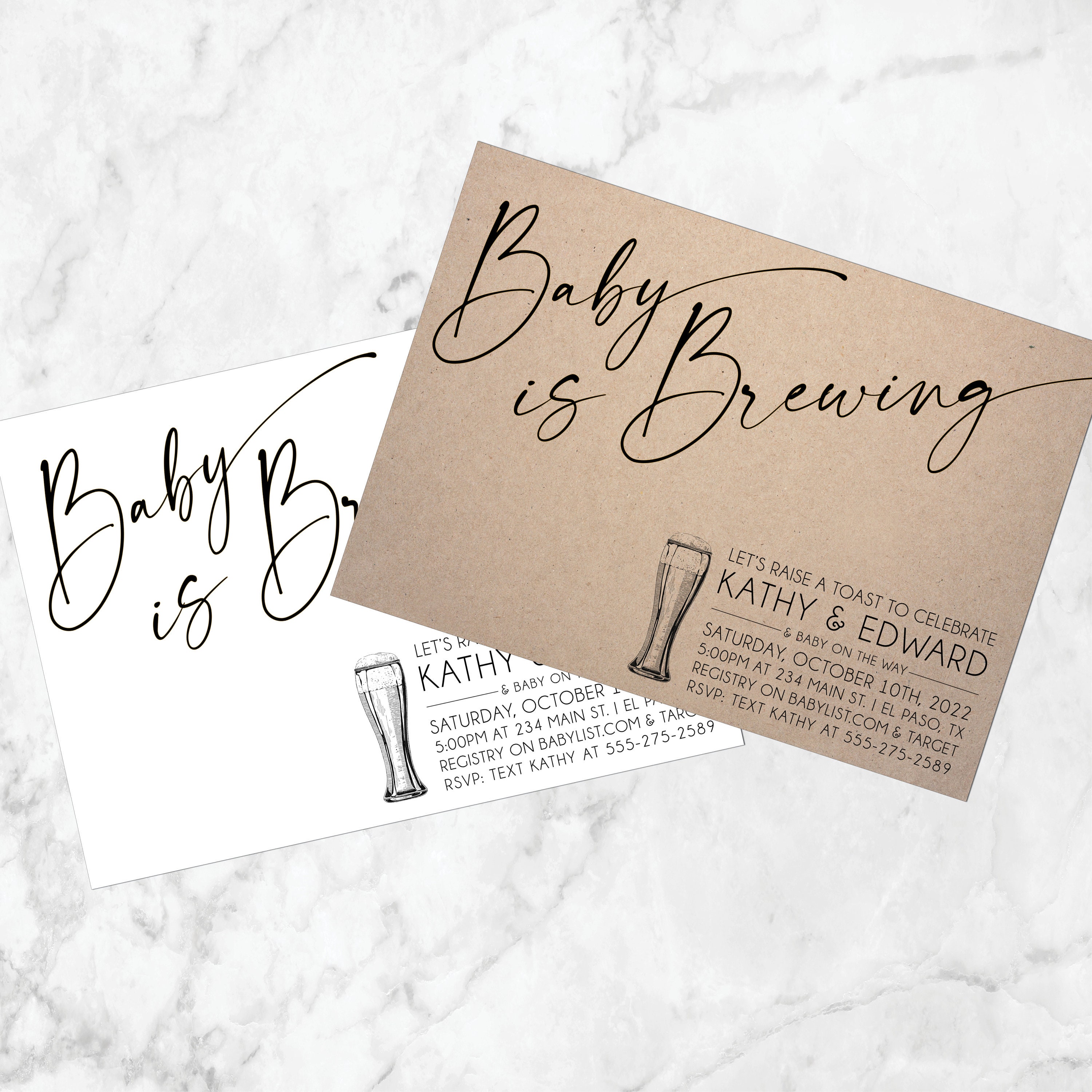 Baby Is Brewing Shower Invitation Etsy