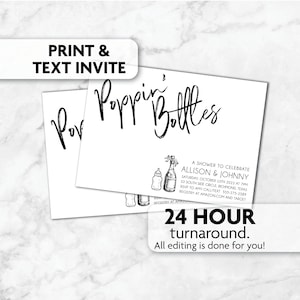 Poppin&#39; Bottles Baby Shower Invitation | Print, Text or Email Invite