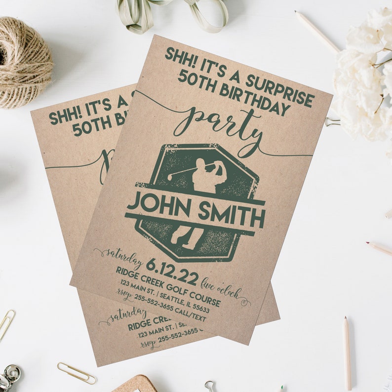 Golf Theme Birthday Invitation Top Golf Party | Etsy