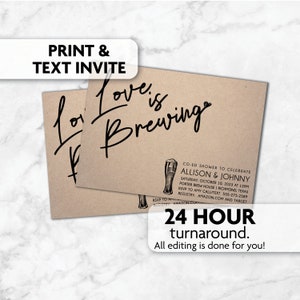 Love is Brewing Shower Invitations | Print, Text or Email Invite