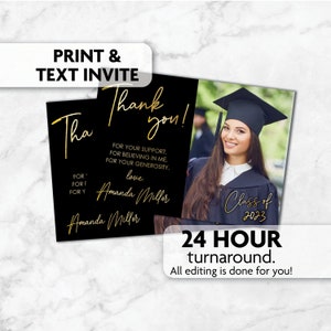 Graduation Party Invitation | Print, Text or Email Invite | Class of 2023