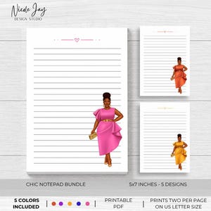 Chic Notepad | Instant Download | 5x7 Inches | Printable | NJ 003_095