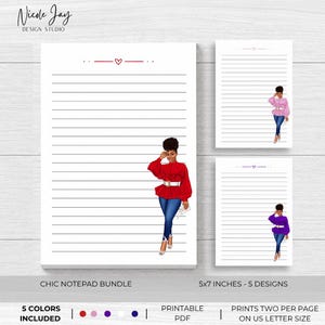 Stijlvol notitieblok | Direct downloaden | 5x7 inch | Afdrukbaar | NJ 082_001