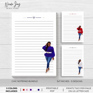 Stijlvol notitieblok | Direct downloaden | 5x7 inch | Afdrukbaar | NJ 082_002