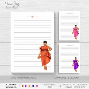 Chic Notepad | Instant Download | 5x7 Inches | Printable | NJ 001_095