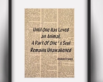 Until One has Loved… Quote Dictionary Art Print