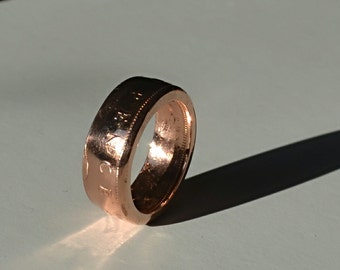 Hand Made Coin Ring Crafted From British Two Pence Coin