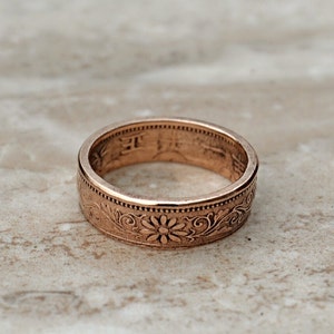 Japanese 1 Sen Coin Ring Polished Finish