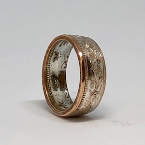 Japanese 1 Sen Coin Ring with Distressed silver finish