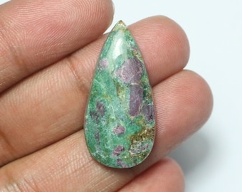Ruby Fuchsite Cabochon, Natural Ruby Fuchsite Cabochon, Ruby Cabochon For Pendent, Top Quality Fuchsite Cabochon, Birthstone Cabochon, 33 MM