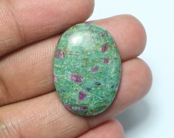 Ruby Fuchsite Cabochon, Natural Ruby Fuchsite Cabochon, Ruby Cabochon For Pendent, Top Quality Fuchsite Cabochon, Birthstone Cabochon, 29 MM