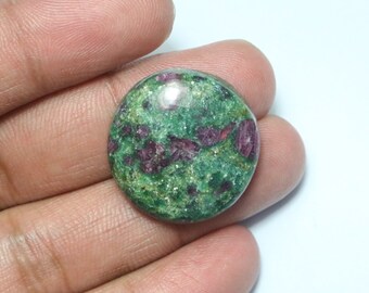 Ruby Fuchsite Cabochon, Natural Ruby Fuchsite Cabochon, Ruby Cabochon For Pendent, Top Quality Fuchsite Cabochon, Birthstone Cabochon, 25 MM