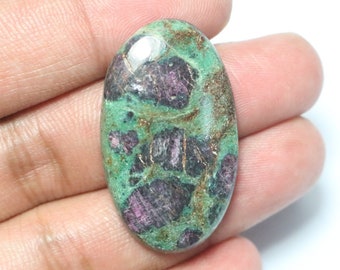Ruby Fuchsite Cabochon, Natural Ruby Fuchsite Cabochon, Ruby Cabochon For Pendent, Top Quality Fuchsite Cabochon, Birthstone Cabochon, 39