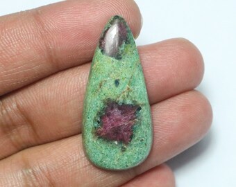 Ruby Fuchsite Cabochon, Natural Ruby Fuchsite Cabochon, Ruby Cabochon For Pendent, Top Quality Fuchsite Cabochon, Birthstone Cabochon, 40 MM