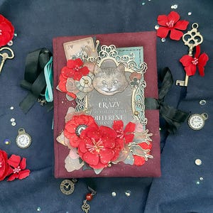 Alice in Wonderland-dagboek: handgemaakt notitieblok-formaat A6