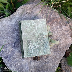 Handmade Botanical Notepad: Mixed Media Art Journal