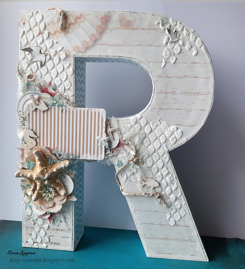Sea Letter, Personalized Initial Letter, Paper Letter, Beach Letters ...