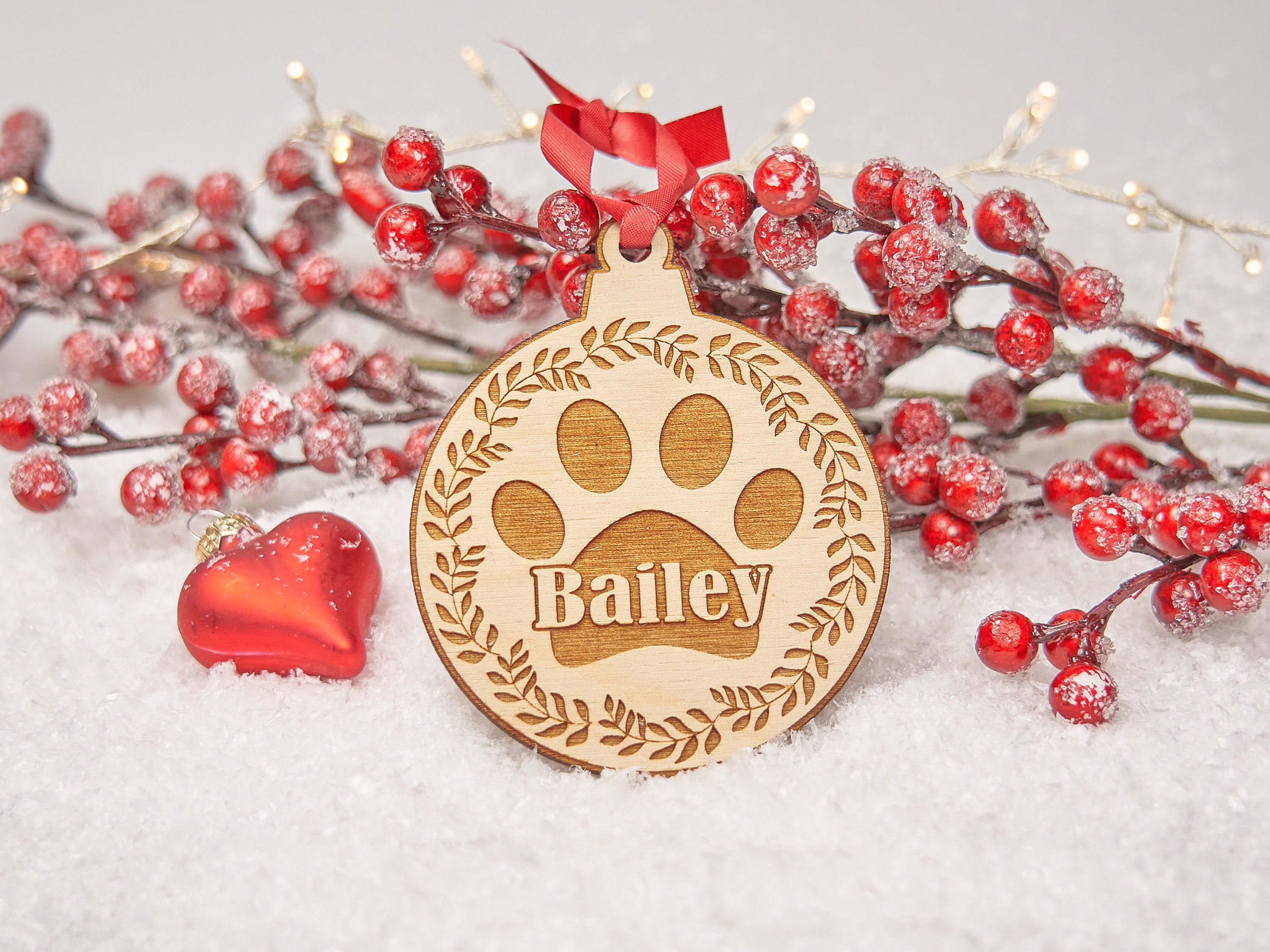 Ornement de Noël Personnalisé Pour Chien - Cadeau Animaux Compagnie Ornements Personnalisés Ornement