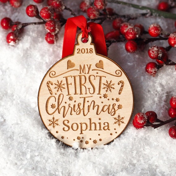 personalized baby's first christmas ornament 2018