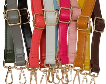 Faux Leather Replacement Shoulder Cross Body Handbag Strap 12 Colors