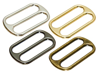 4 x 38.2mm Rounded Corners Metal Tri Glide Slide Buckles