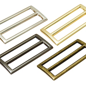 4 x 50.5mm Metal Tri Glide Slide Buckles 4 Colors