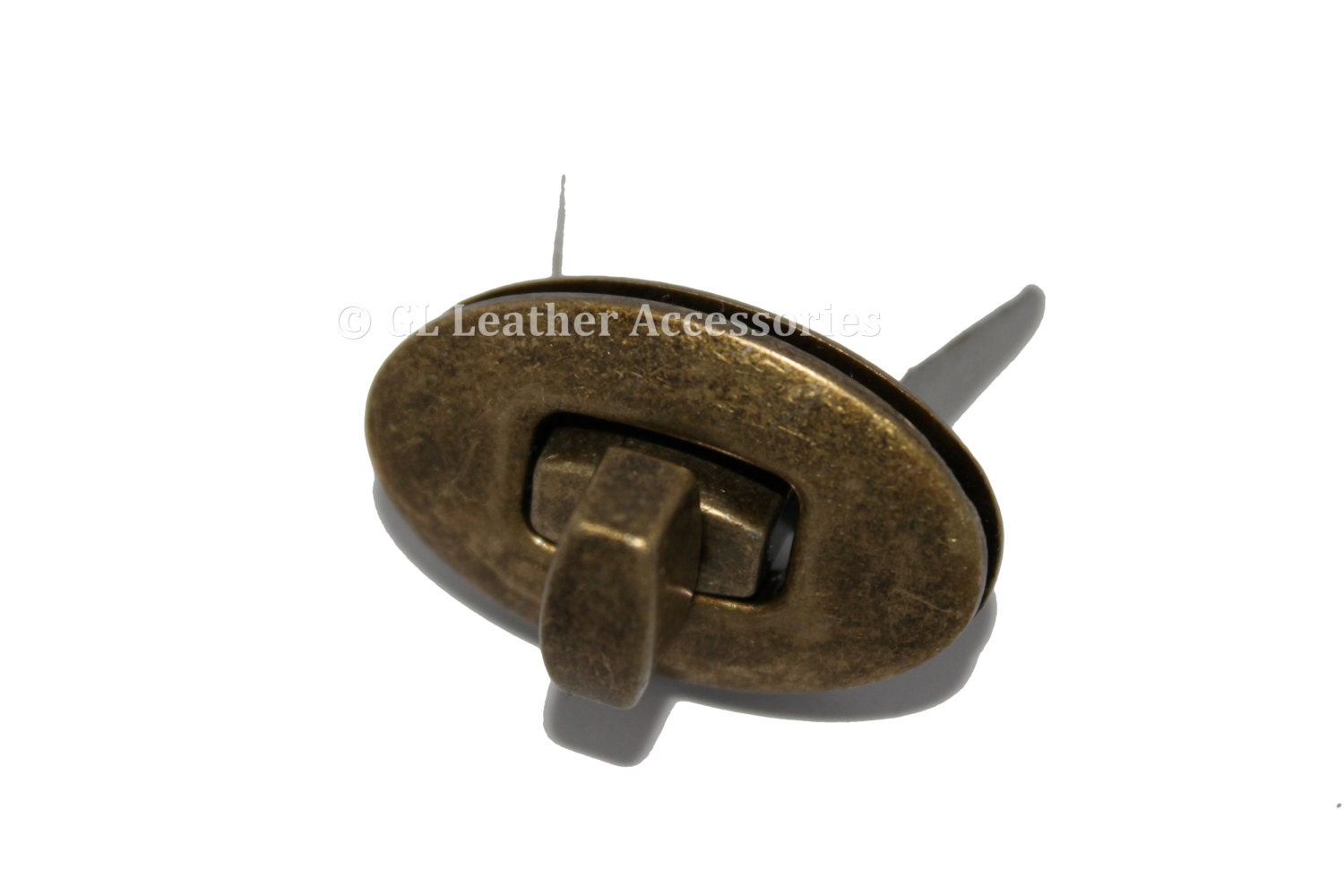 Oval Metal Purse Bag Twist Turn Lock 3.1cm x 1.9cm 
