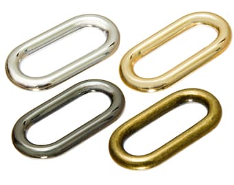 4 x 46.7mm Heavy Duty Oval Ring Metal Loop 4 Colors