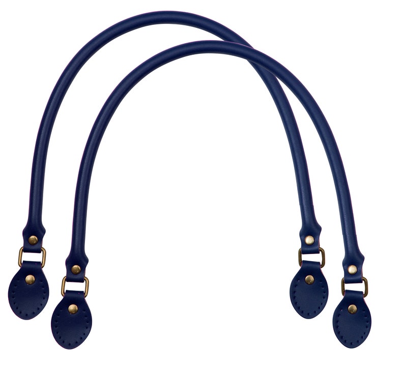 Navy High Quality Leather Bag Handles 40cm 50cm 60cm 1 Etsy UK