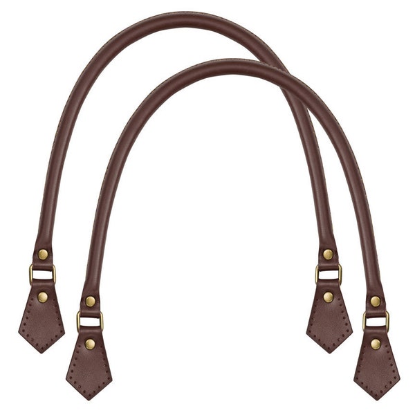 Chesnut Brown Real Leather Replacement Bag Handles 40cm, 50cm, 60cm, 70cm (1 Pair)