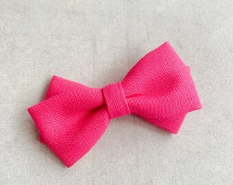 Hot Pink - Twist Bow - Clip