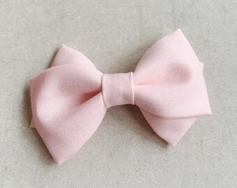 Baby Pink Big Twist Bow - Clip